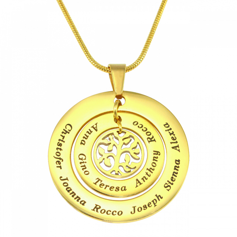 Circles of Love Necklace Tree - Gold - The Handmade &trade;