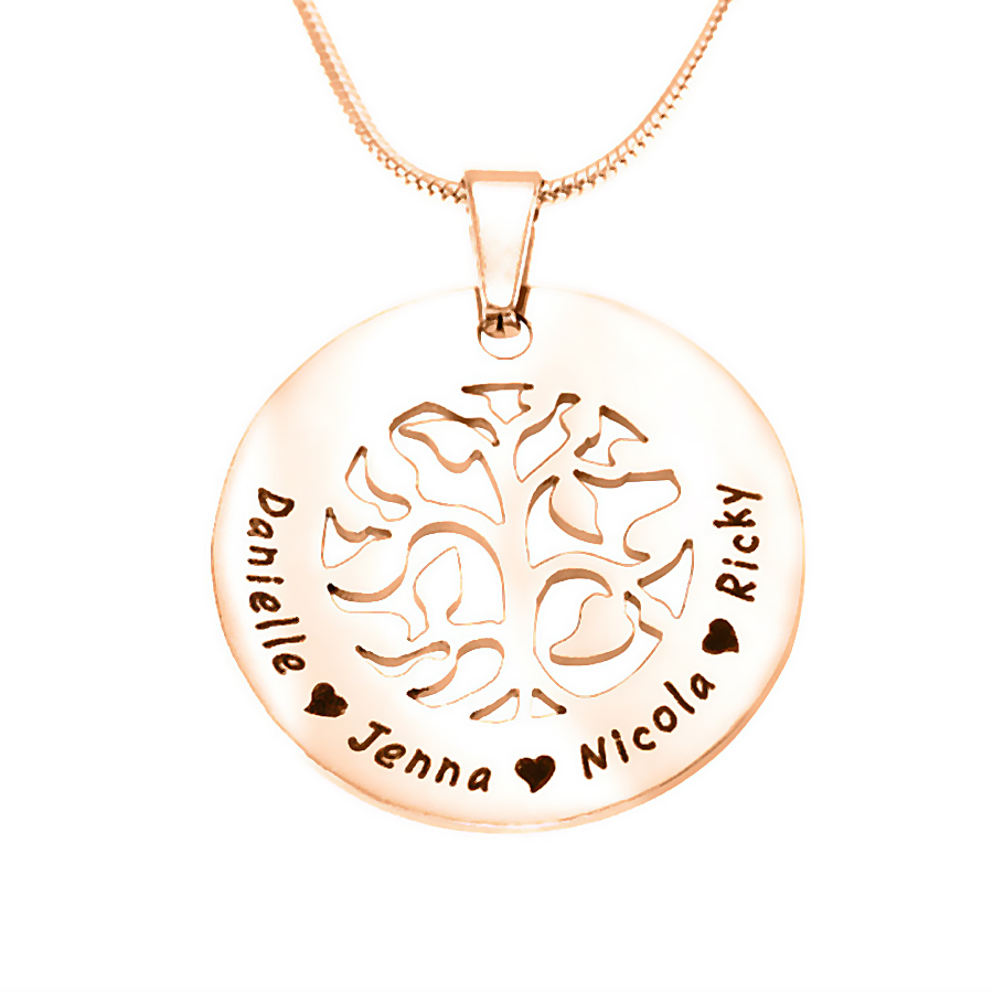 BFS Family Tree Necklace - Rose Gold - The Handmade &trade;