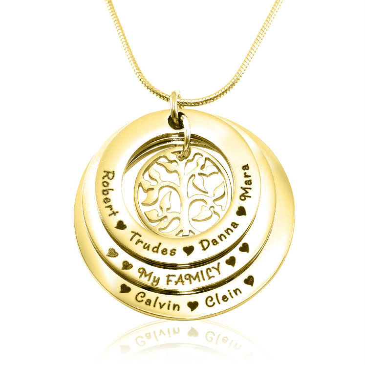 Personalised Family Triple Love - Gold - The Handmade &trade;
