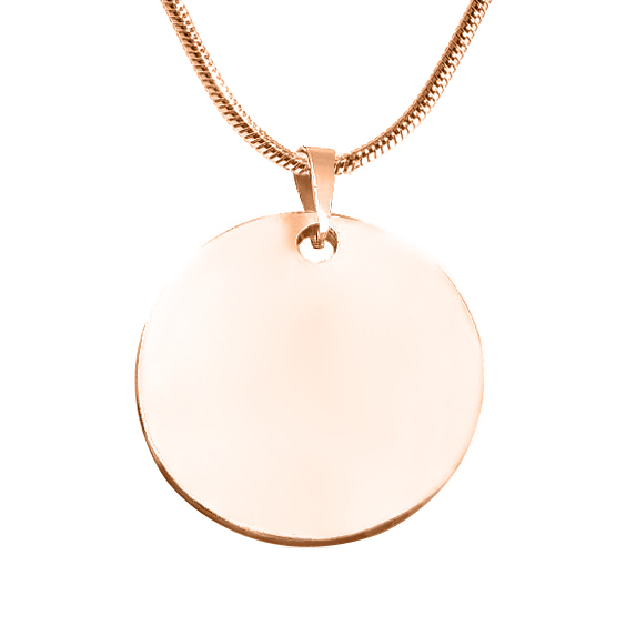 Swirls of Time Disc Necklace - Rose Gold - The Handmade &trade;