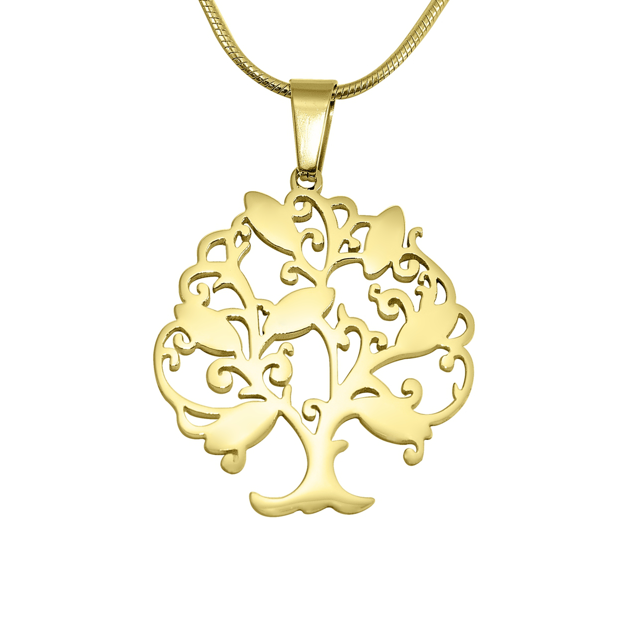 Tree of My Life Necklace 7 - Gold - The Handmade &trade;
