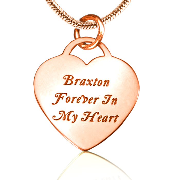 Forever in My Heart Necklace - Rose Gold - The Handmade &trade;