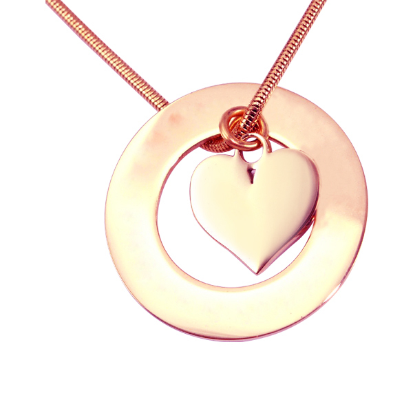Circle My Heart Necklace - Rose Gold - The Handmade &trade;