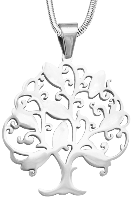 Tree of My Life Necklace 8 - Silver - The Handmade &trade;