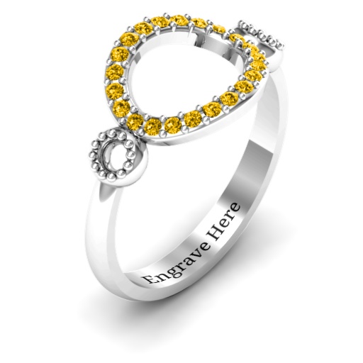 3 Circles Karma Ring with Accents - The Handmade &trade;