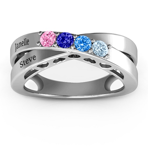 Across My Heart 4-Stone Ring - The Handmade &trade;