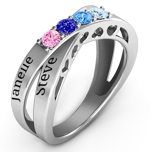 Across My Heart 4-Stone Ring - The Handmade &trade;