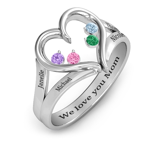 Forever In My Heart Birthstone Ring - The Handmade &trade;