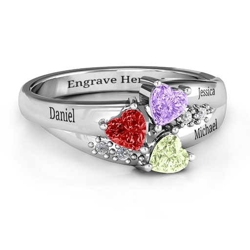 Heart Cluster Ring with Accents - The Handmade &trade;