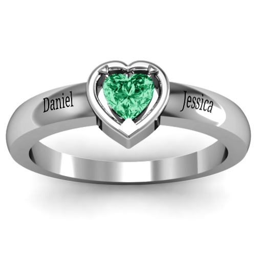 Heart in a Heart Ring - The Handmade &trade;
