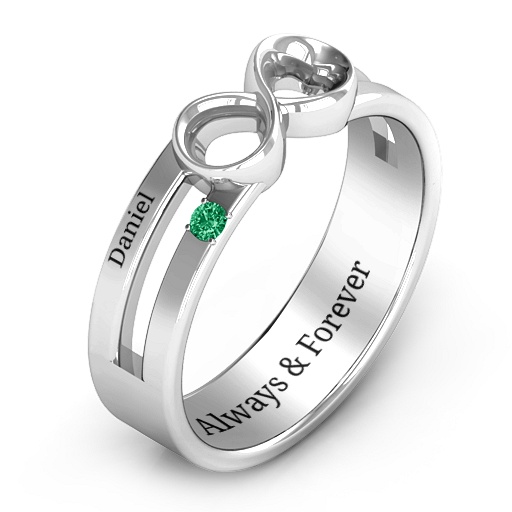 Men's Accented Infinity Ring - The Handmade &trade;