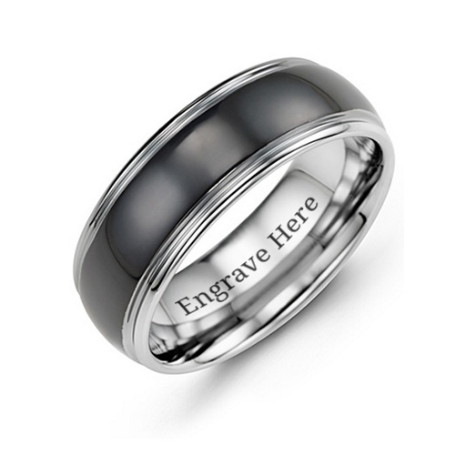 Men's Black Tungsten Ring - The Handmade &trade;