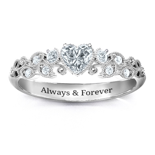 Natural Beauty Leaf Ring with Accents - The Handmade &trade;