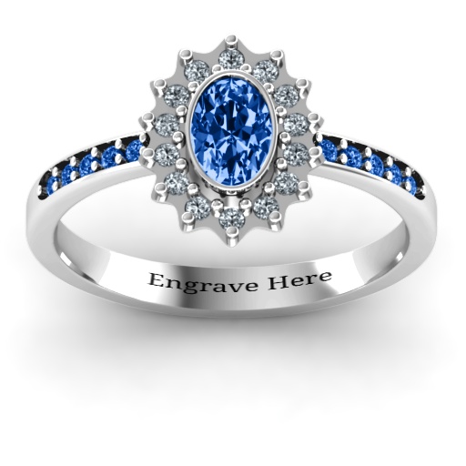 Starburst Ring with Stone Accents - The Handmade &trade;