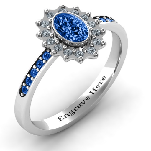 Starburst Ring with Stone Accents - The Handmade &trade;