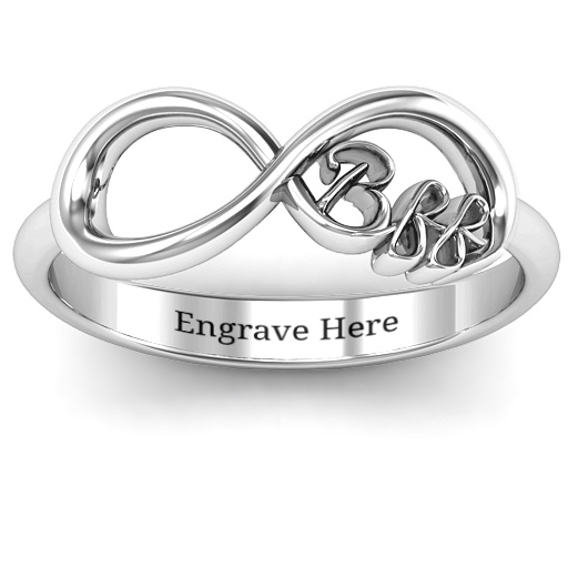 Silver BFF Friendship Infinity Ring - The Handmade &trade;