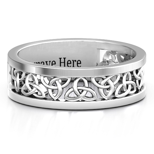 Silver Celtic Wreath Men's Ring - The Handmade &trade;