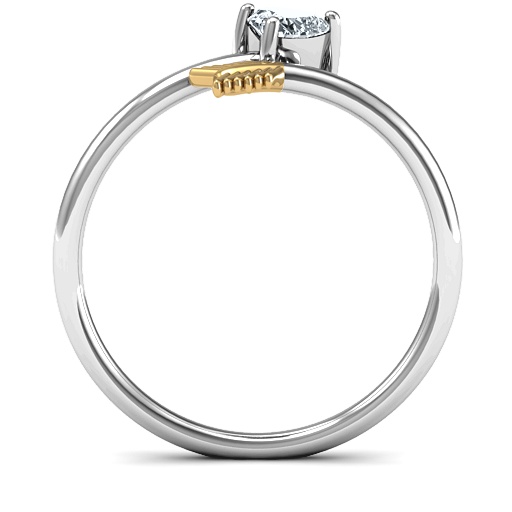 Silver Heart &amp; Arrow Ring - The Handmade &trade;