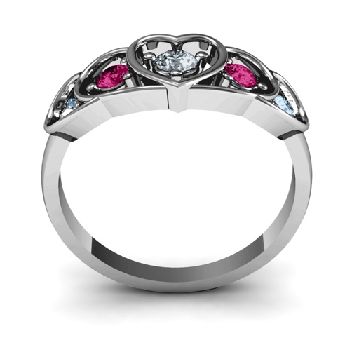 Silver Heart Collage Ring - The Handmade &trade;