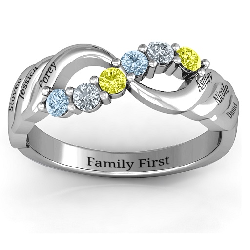 Silver Infinity and Wave Ring - The Handmade &trade;