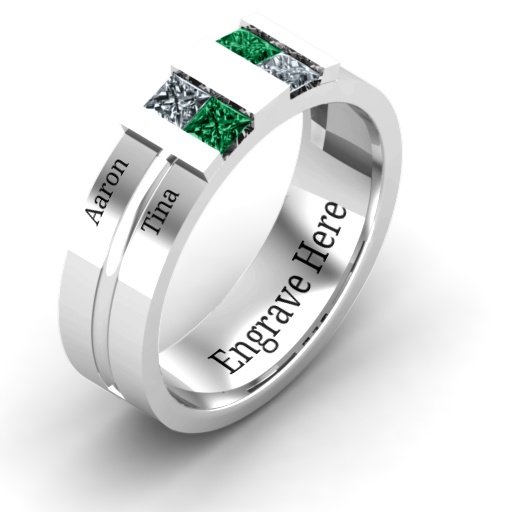 Silver Leonidas Grooved Men's Ring - The Handmade &trade;