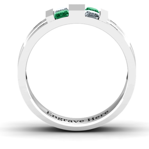 Silver Leonidas Grooved Men's Ring - The Handmade &trade;