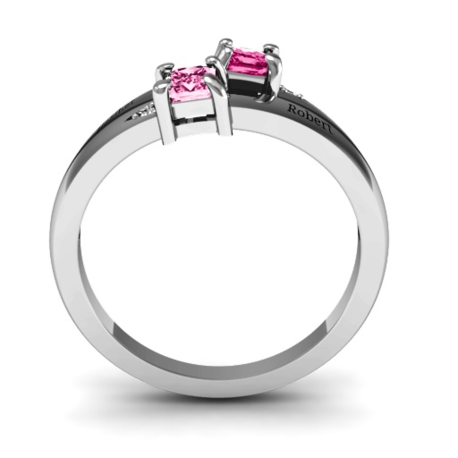 Silver Princess Stone and Accent Ring - The Handmade &trade;