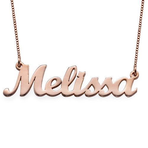 Rose Gold Script Name Necklace - The Handmade &trade;