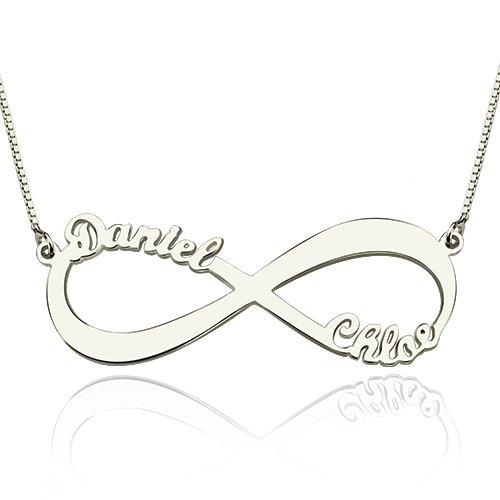 Infinity Symbol Necklace Double Name - The Handmade &trade;