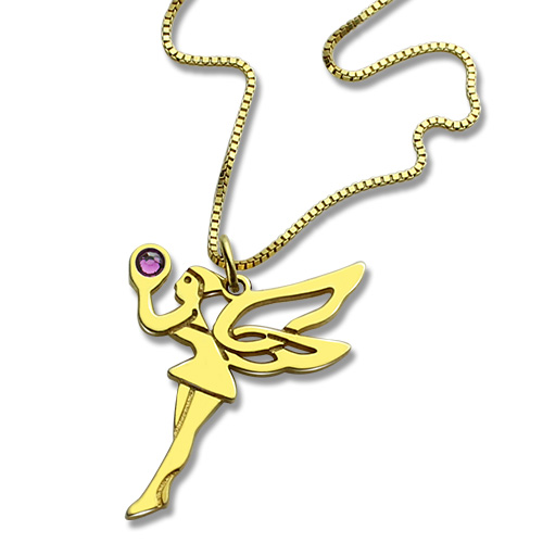 Fairy Birthstone Necklace for Girlfriend - The Handmade &trade;