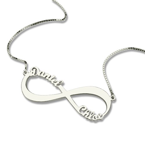 Infinity Symbol Necklace Double Name - The Handmade &trade;