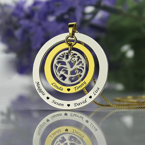 Grandma Family Tree Names Necklace - The Handmade &trade;