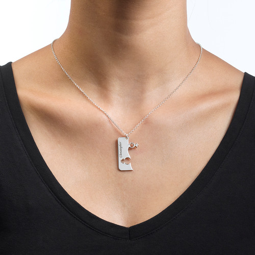 Engraved His and Hers Necklace for Couples - The Handmade &trade;