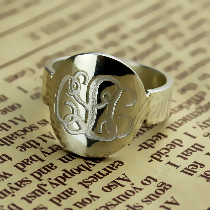 Make Your Own Monogram Itnitial Ring Silver - The Handmade &trade;