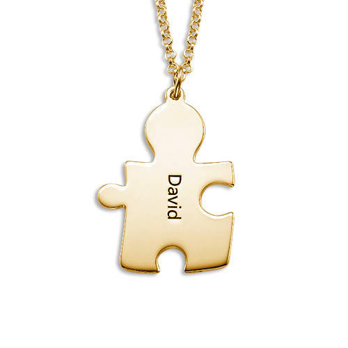 Gold Couple s Puzzle Necklace - The Handmade &trade;