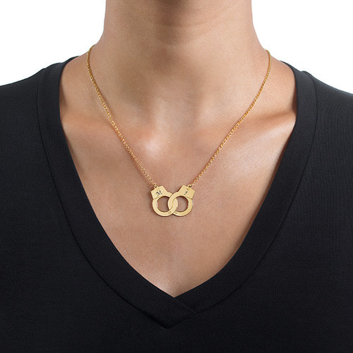Handcuff Necklace in Gold Plating - The Handmade &trade;