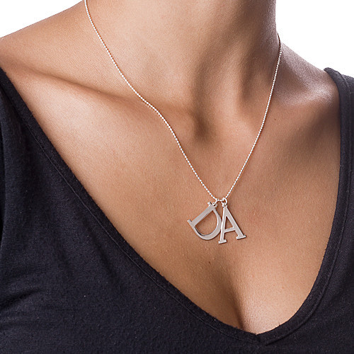 Initials Necklace in Silver - The Handmade &trade;