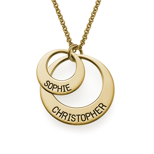 Jewellery for Mums - Disc Necklace in Gold Plating - The Handmade &trade;