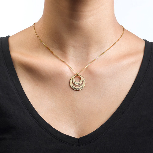 Jewellery for Mums - Disc Necklace in Gold Plating - The Handmade &trade;