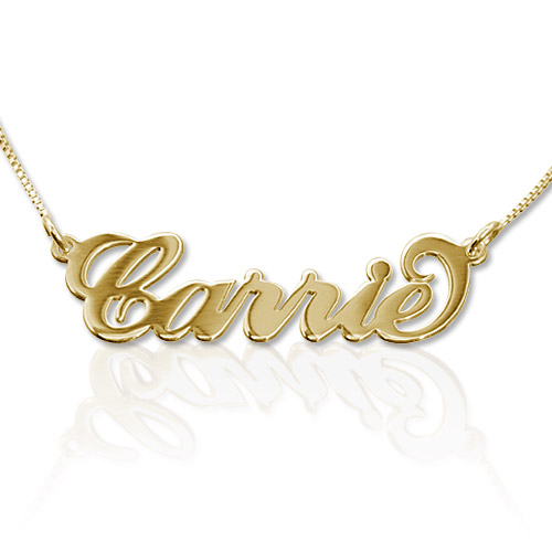 Gold or Silver Carrie Name Necklace - The Handmade &trade;