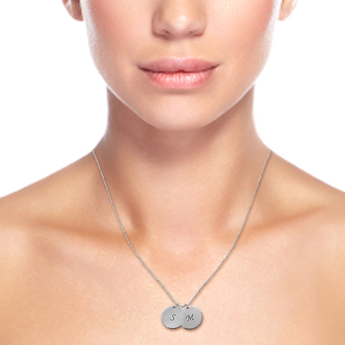 Silver Disc Pendant Necklace - The Handmade &trade;
