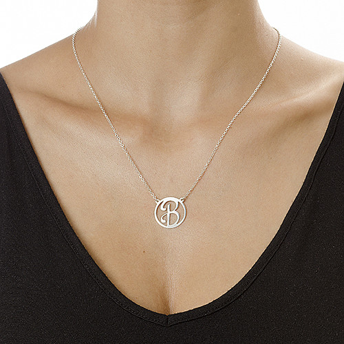 Silver Initial Pendant - The Handmade &trade;