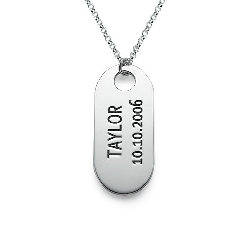 Silver ID Tag Necklace - The Handmade &trade;