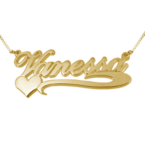 Side Heart Name Necklace - The Handmade &trade;