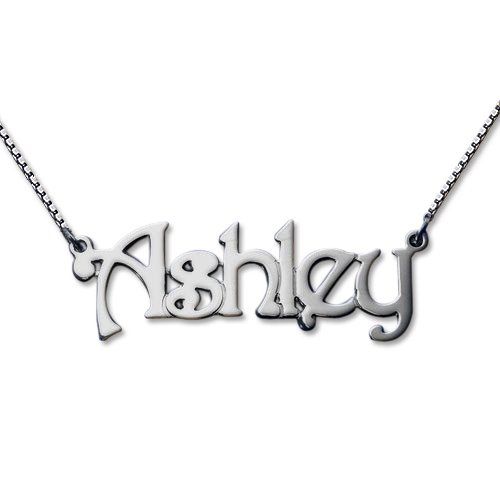 Harrington Style Silver Name Necklace - The Handmade &trade;