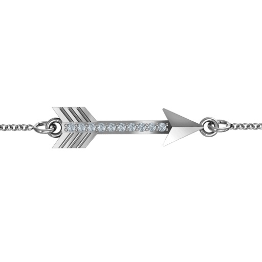 Arrow Bracelet with Accent Stones - The Handmade &trade;