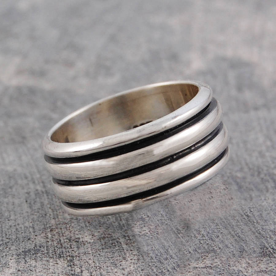 Mens Silver Spinning Ring - The Handmade &trade;